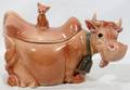 030463 COW FORM COOKIE JAR H 7 L 13