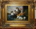 030450 RITZ OIL ON PANEL KITTENS AT PLAY