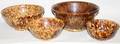 030446 ROCKINGHAM POTTERY MIXING BOWLS 19TH C FOUR
