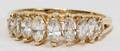 022431 10KT YELLOW GOLD 9 OVAL WHITE SAPPHIRE RING