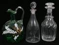 021477 ANTIQUE GLASS DECANTERS 3 19THEARLY 20TH C