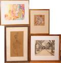 012481 LOT OF 20TH C AMERICAN DRAWINGS IN COLOR 4