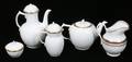 010484 FRENCH PORCELAIN PITCHER CREAMER  SUGAR 4PCS