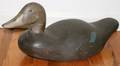 122508 ANTIQUE PAINTED  CARVED WOOD LOOMER DUCK DECOY