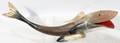 052522 CARVED HORN FISH FORM LAMP H 7 L 20