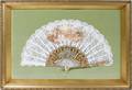 052519 SPANISH LACE FAN PAINTED SCENE 1960S SHADOW