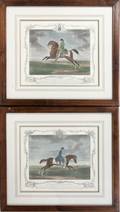 060505 ENGLISH ENGRAVINGS RACE HORSES PAIR 13 X 16