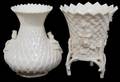 041562 BELLEEK PORCELAIN VASES TWO H 5