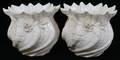 041561 BELLEEK PORCELAIN FLOWER POTS PAIR H 4