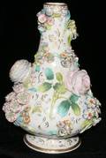 041554 DERBY PORCELAIN BOTTLE VASE LATE 19TH C H 13