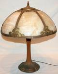 032511 EARLY 20TH C ART GLASS TABLE LAMP H 22