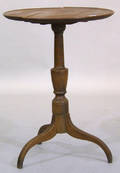 Federal walnut tilt top candlestand