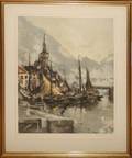 032505 FERDINAND JEAN LUIGINI COLOR AQUATINT 21 X