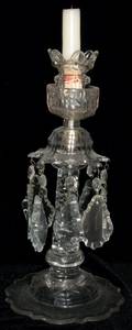 032496 WATERFORD STYLE CRYSTAL CANDLESTICK C 1900
