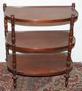 020527 MAHOGANY THREETIER STAND CIRCA 1940 H 25