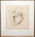 012521 ZUBEL KACHADOORIAN CHARCOAL DRAWING 1955
