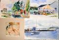 012516 US 20TH C WATERCOLORS 7 8 X 11  15 X 22