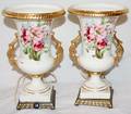 011575 PORCELAIN URNS ELECTRIFIED AS LAMPS PAIR