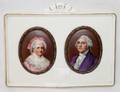 011574 CZECH PORCELAIN PORTRAIT MINIATURES C 1930S