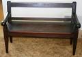 011589 OAK AMERICAN ANTIQUE BENCH H 20 12 L 30