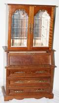 122536 MINIATURE WOOD SECRETARY FORM JEWELRY BOX H 23
