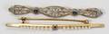 060051 14 KT GOLD BAR PINS DIAMOND SAPPHIRE PEARLS
