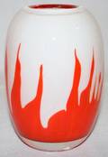 051060 DOMINICK LABINO 191087 ART GLASS VASE 1982