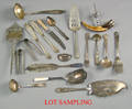 Group of silver and plated flatware and utensils