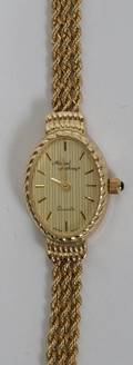 050035 14KT YGOLD MICHAEL ANTHONY QUARTZ WRIST WATCH