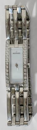 050034 SWISS MOVADO WHITE GOLD  DIAMOND LADIES WATCH