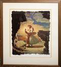 050024 NORMAN ROCKWELL COLOR LITHOGRAPH TOM SAWYER