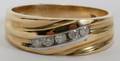 050058 14KT YELLOW GOLD AND 15 CT DIAMOND BAND