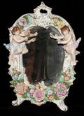 041041 DRESDEN PORCELAIN VANITY MIRROR H 13 W 9