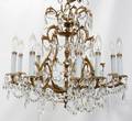 040031 STRAUSS CRYSTAL TEN LIGHT CHANDELIER H 24 