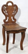 040048 SWISS WALNUT MUSICAL CHILDS CHAIR C1920 H 25