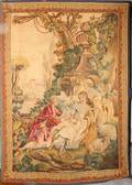 032044 AUBUSSON WOOL WALL TAPESTRY 18TH C H 90
