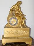 031027 CHAPPE A PARIS FRENCH GILT BRONZE FIGURAL CLOCK