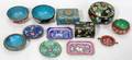 030019 CHINESE CLOISONN ENAMEL COLLECTION 11 PIECES