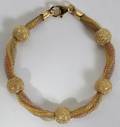 030041 14KT TRICOLOR GOLD BRACELET L 8
