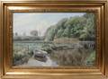 022032 PEDER MORK MONSTED OIL ON CANVAS 1935 15 X 24