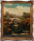 022022 DAVID MOTLEY OIL ON CANVAS ENGLISH LANDSCAPE