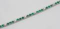 022058 93CTS ROUND EMERALD  28CTS DIAMOND BRACELET