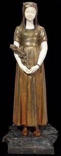 022002 AGATHON LONARD DOR BRONZE  IVORY SCULPTURE
