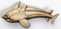 021038 GEORG JENSEN STERLING DOLPHINS BROOCH W 1 12