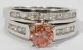 021033 14KT GOLD 1CT FANCY PINK DIAMOND RING  BAND