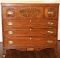 021027 ANTIQUE MAHOGANY DROPFRONT CHEST C 1810