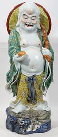 021052 CHINESE ANTIQUE PORCELAIN BUDDHA FIGURE