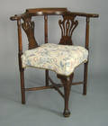 George II mahogany corner chair ca 1760