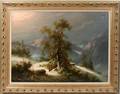 012009 LUDWIG MUNNINGER OIL ON CANVAS MOUNTAIN SCAPE