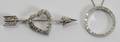 010017 DIAMOND HEARTARROW PIN  DIAMOND PENDANT